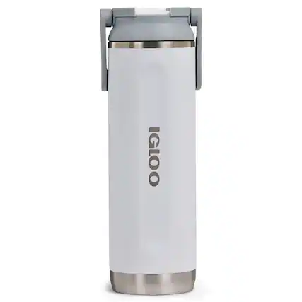 Front. Igloo - IGLOO 20 oz. Sport Sipper Bottle, White - White.