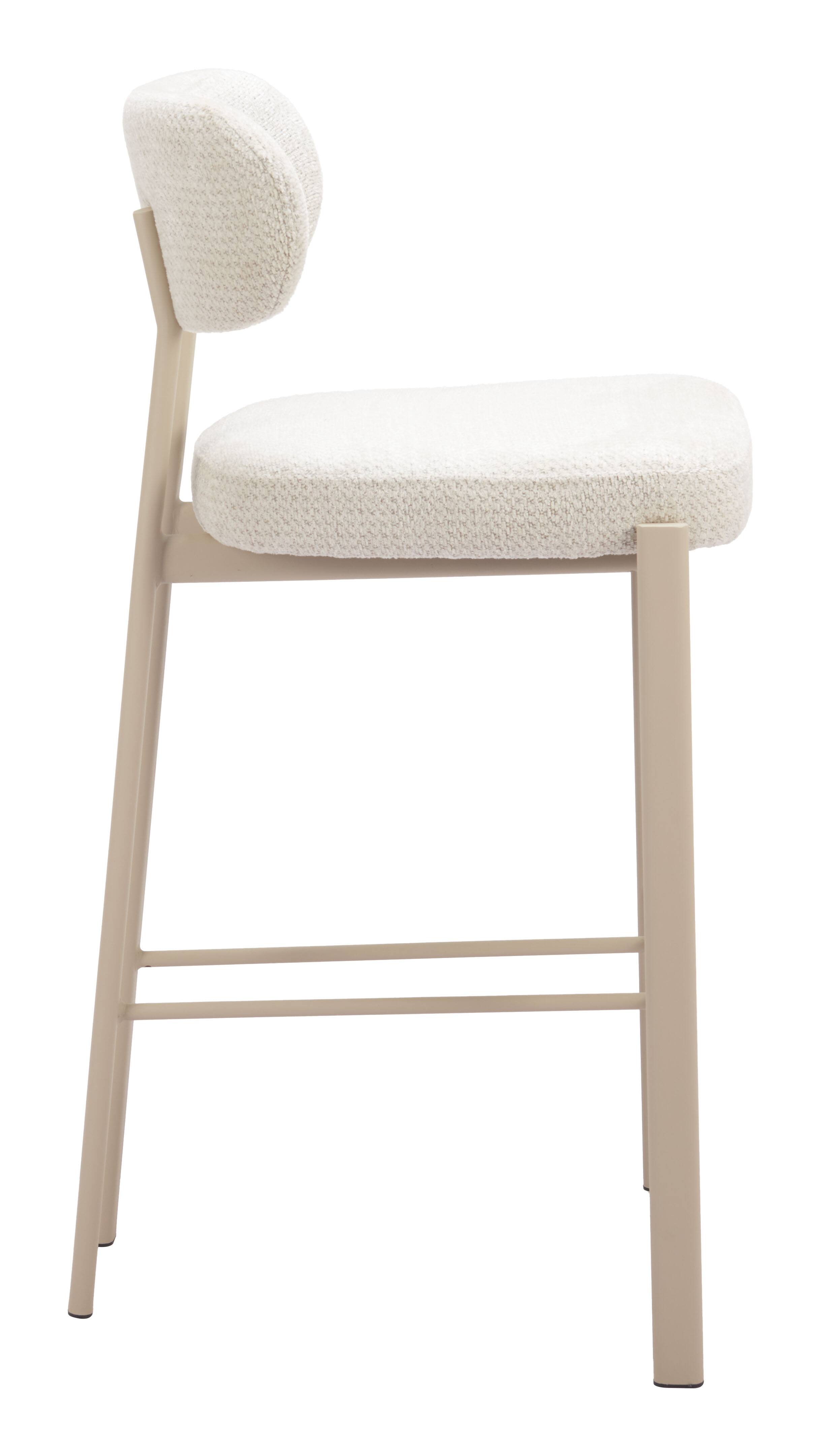 Back. Hivvago - Aurea Barstool (Set of 2) Light Gray - Light Gray.