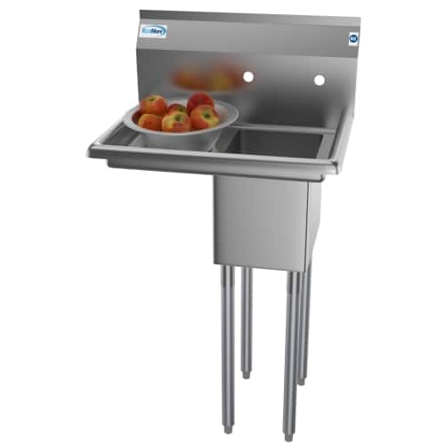 "Koolmore - 25 in. One Compartment Sink with Drainboard, Bowl Size 10"" x 14"" x 10"" SA101410-12L3 - Stainless Steel" price history on PriceWatchPro