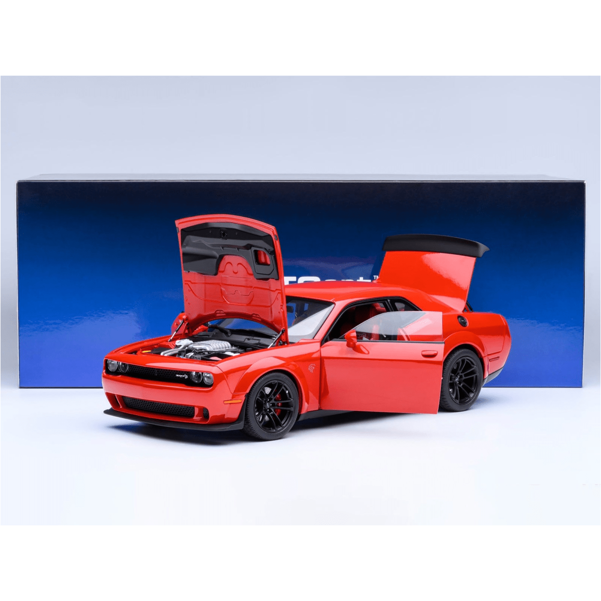 Alt View 8. Autoart - 2022 Dodge Challenger SRT Jailbreak Torred with Red Interior 1/18 Model Car by Autoart.
