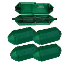 CordSafe - Plus Extension Cord Safety Cover, Water Resistant Plug Protector, Made in the USA, 4-Pack - Green