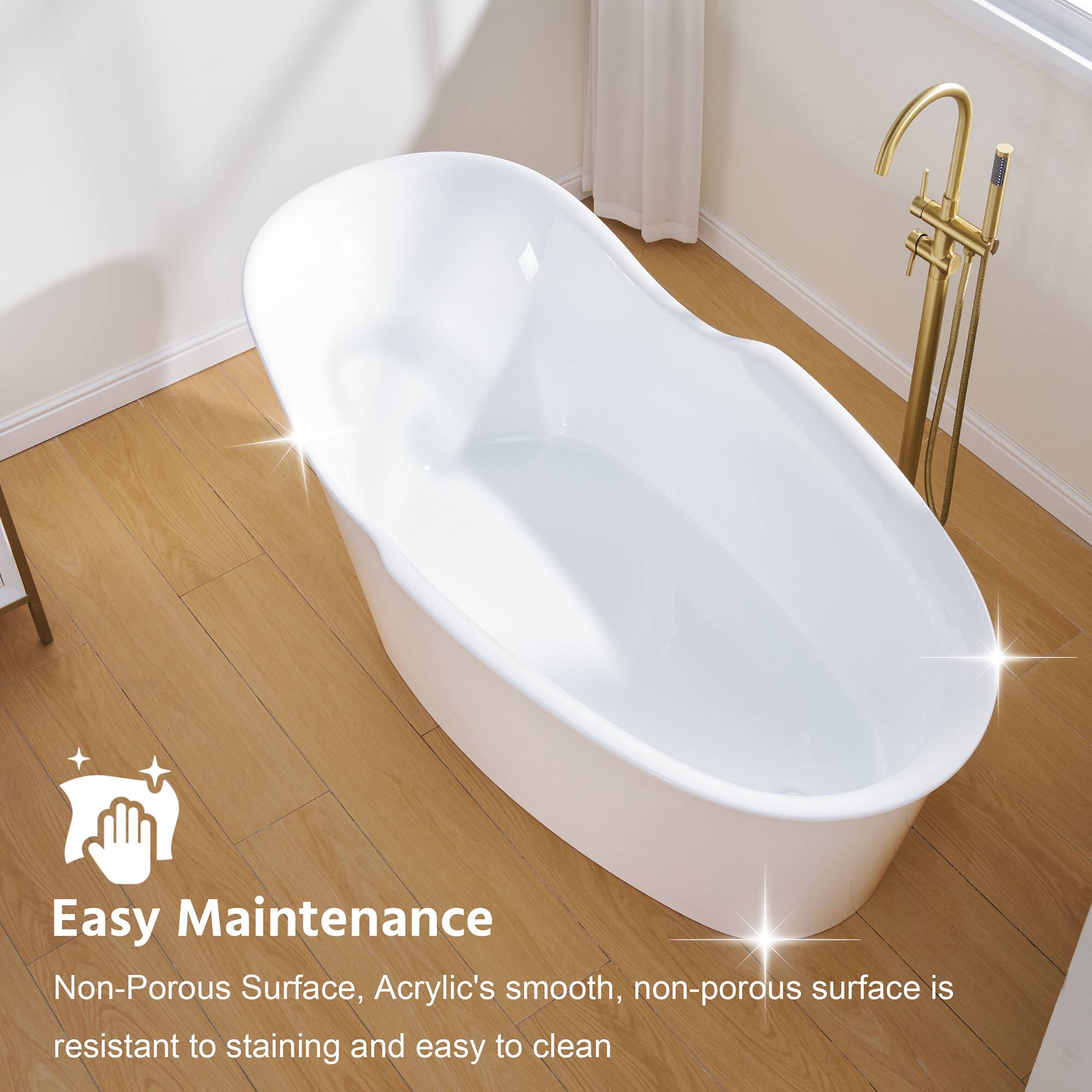 Easy Maintenance

Non-Porous Surface, Acrylic's smooth, non-porous surface is resistant to staining and easy to clean