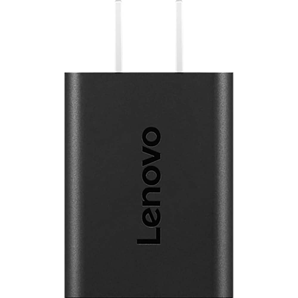 Front. Lenovo - Nano 65W USB-C GaN Adapter 40AWGN65US - Black.