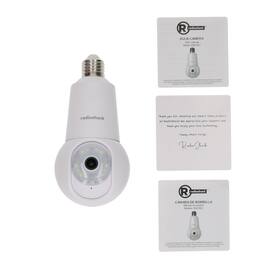RadioShack - Bulb Camera - 3MP HD, 360° Rotation, Starlight Color Night Vision, Motion Tracking, Two-Way Audio