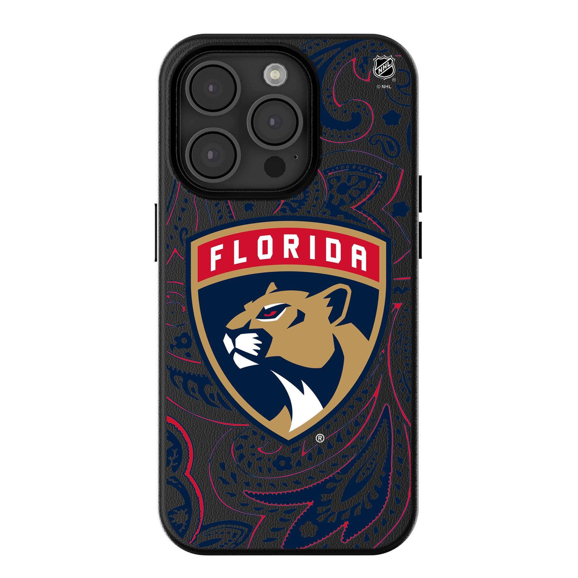 Keyscaper - NHL - Florida Panthers Paisley iPhone Magnetic Bump Case - 15 Pro - Black price history on PriceWatchPro