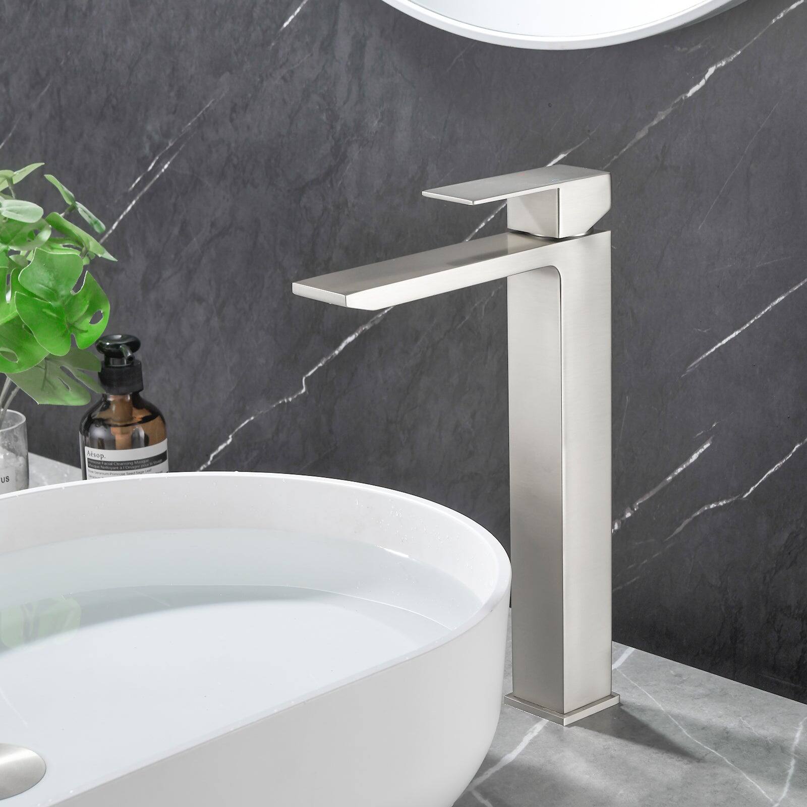 Alt View 3. Boyel Living - Brushed Faucet SUS304 Waterfall Spout cUPC Cartridge 60cm Supply Line Pop Up Drain - Brushed Nickel.