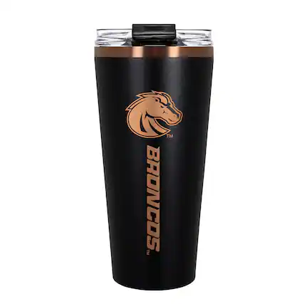 Front. Great American Products - Boise State Broncos 30oz. Big Slim Tumbler - Black.