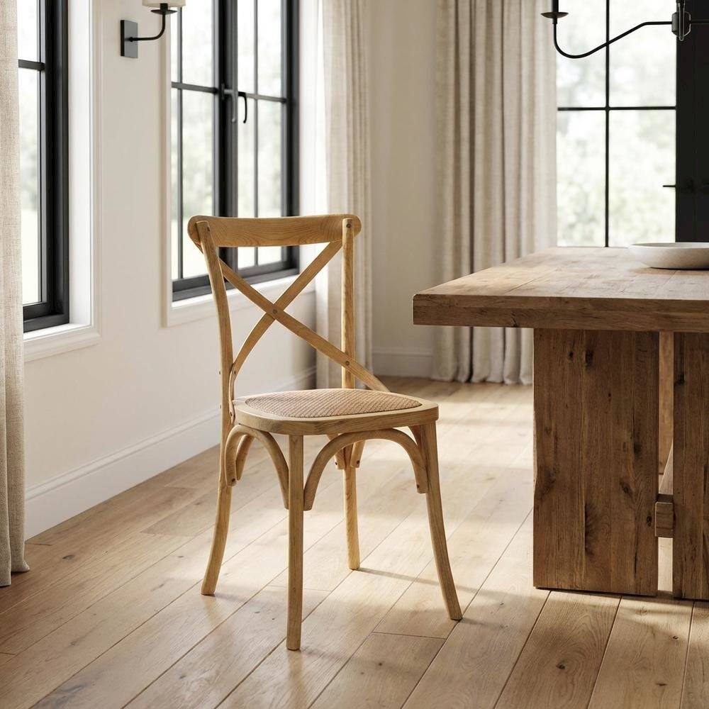 Angle. FurniFact - Bicast Leather Dining Side Chair with Comfortable Seat and Modern Design - Brown.