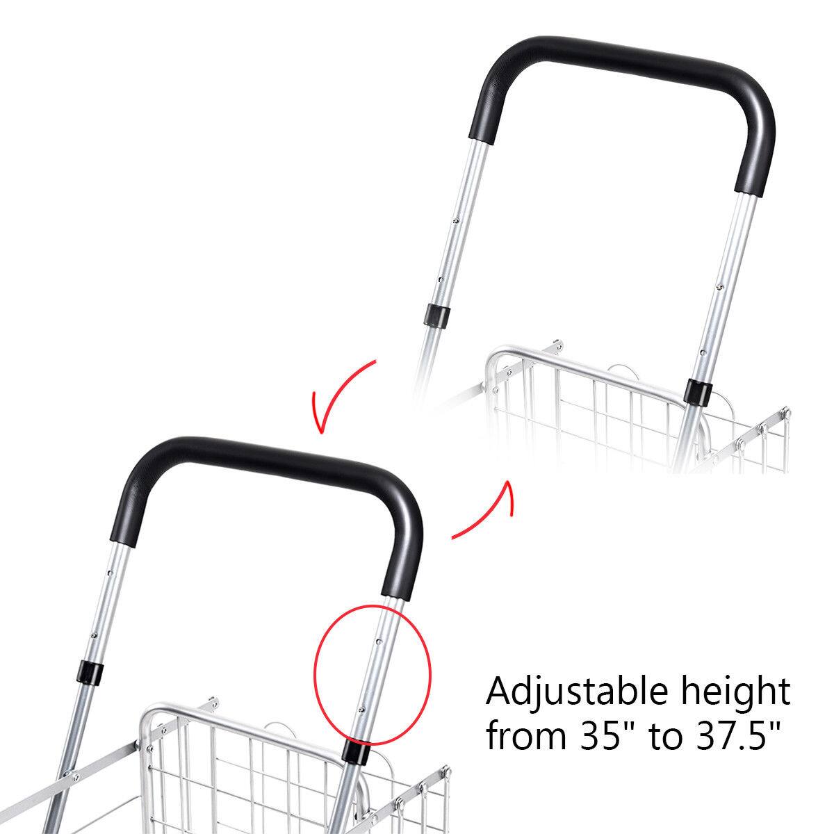 Adjustable height from 35" to 37.5".