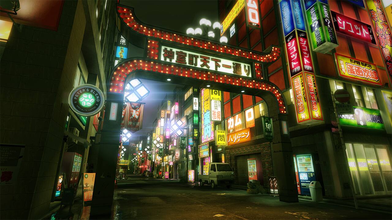 The text on the image reads: "PNN - OO - . GE AFF . . . Peter's Blend End Specialty Coffee . . . NANDE NANDE . . . NANDE CODALOA . . . PRO P . . . BFC . . . I . . . 2F Scc Bar . . . Ninjy Ta Lnde Allorn . . ."