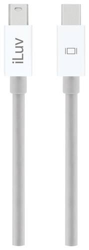 Front Standard. iLuv - 6' Mini DisplayPort-to-DVI Adapter Cable - White.