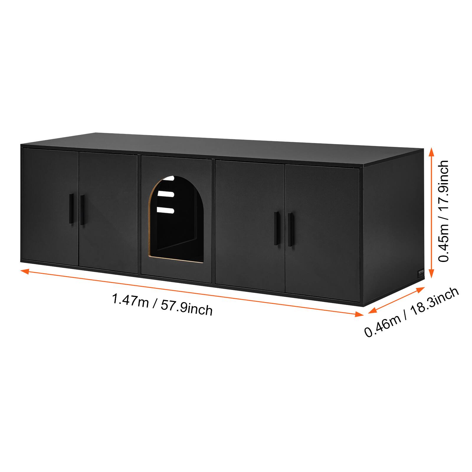 1.47m / 57.9inch  
0.45m / 17.9inch  
0.46m / 18.3inch  
0.45m / 17.9inch