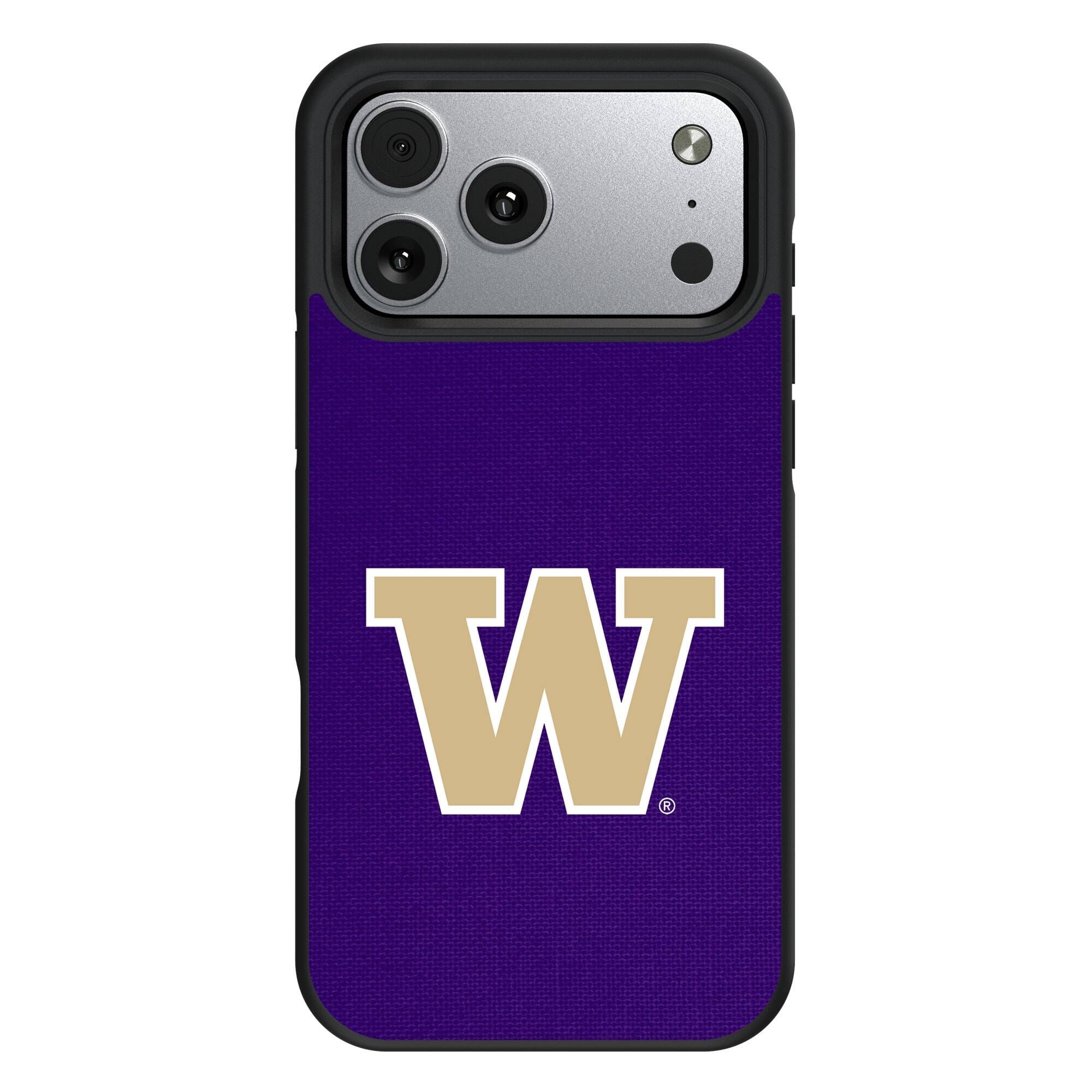Front. Keyscaper - Washington Huskies Bump Case with 8.2ft Drop Protection - 15 Pro - Multicolor.