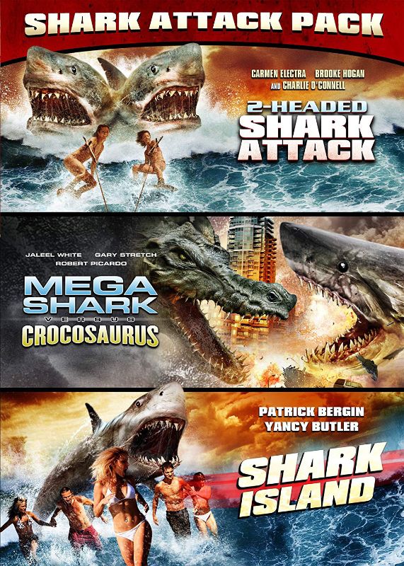 Mega Shark Versus Crocosaurus/2-Headed Shark Attack/Shark Island [2 Discs] [DVD]