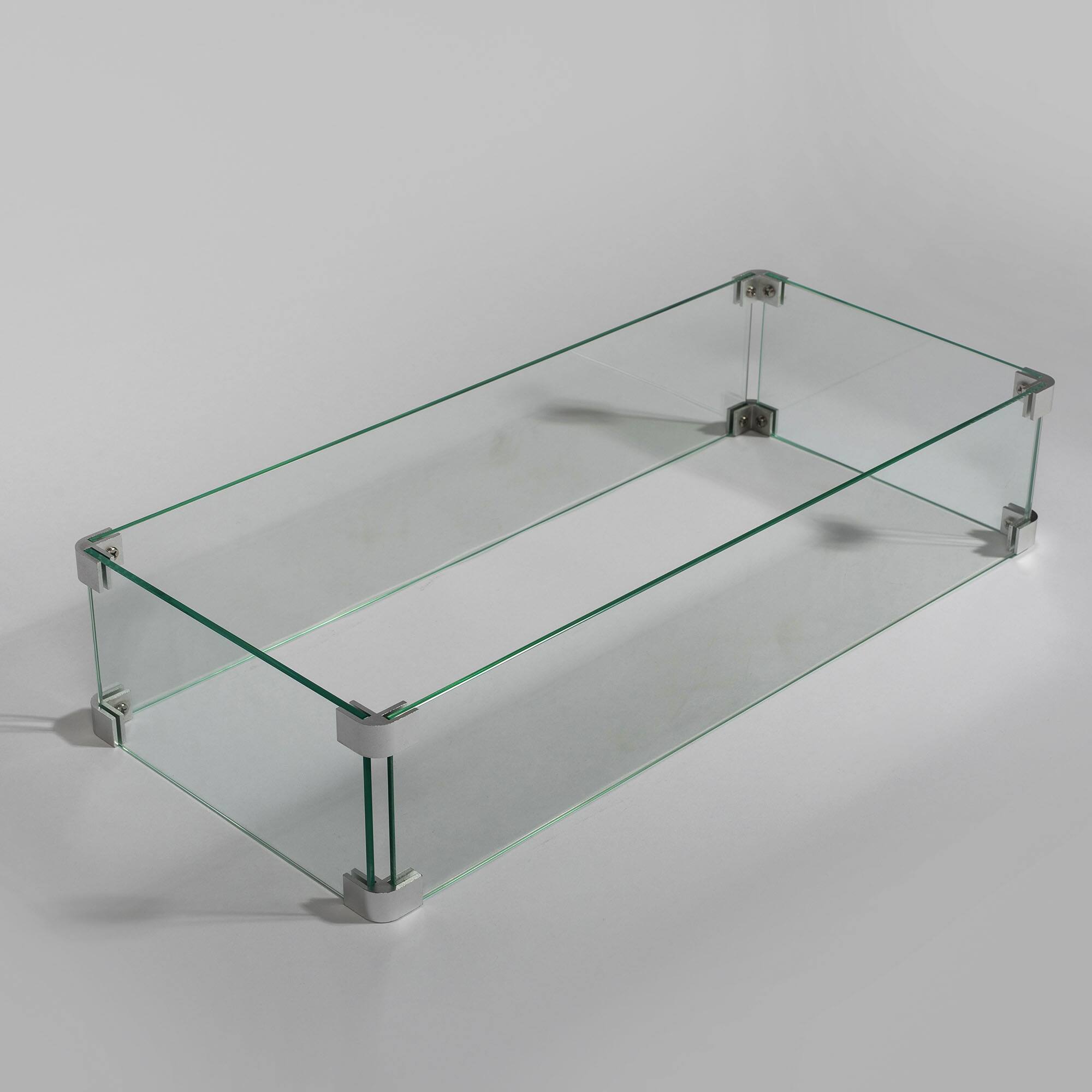 Front. TinyHomie - Rectangular Fire Pit Wind Guard.