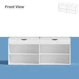 Famapy - 2 - in - 1 Entryway Shoe Storage Bench with Hidden Compartments - White