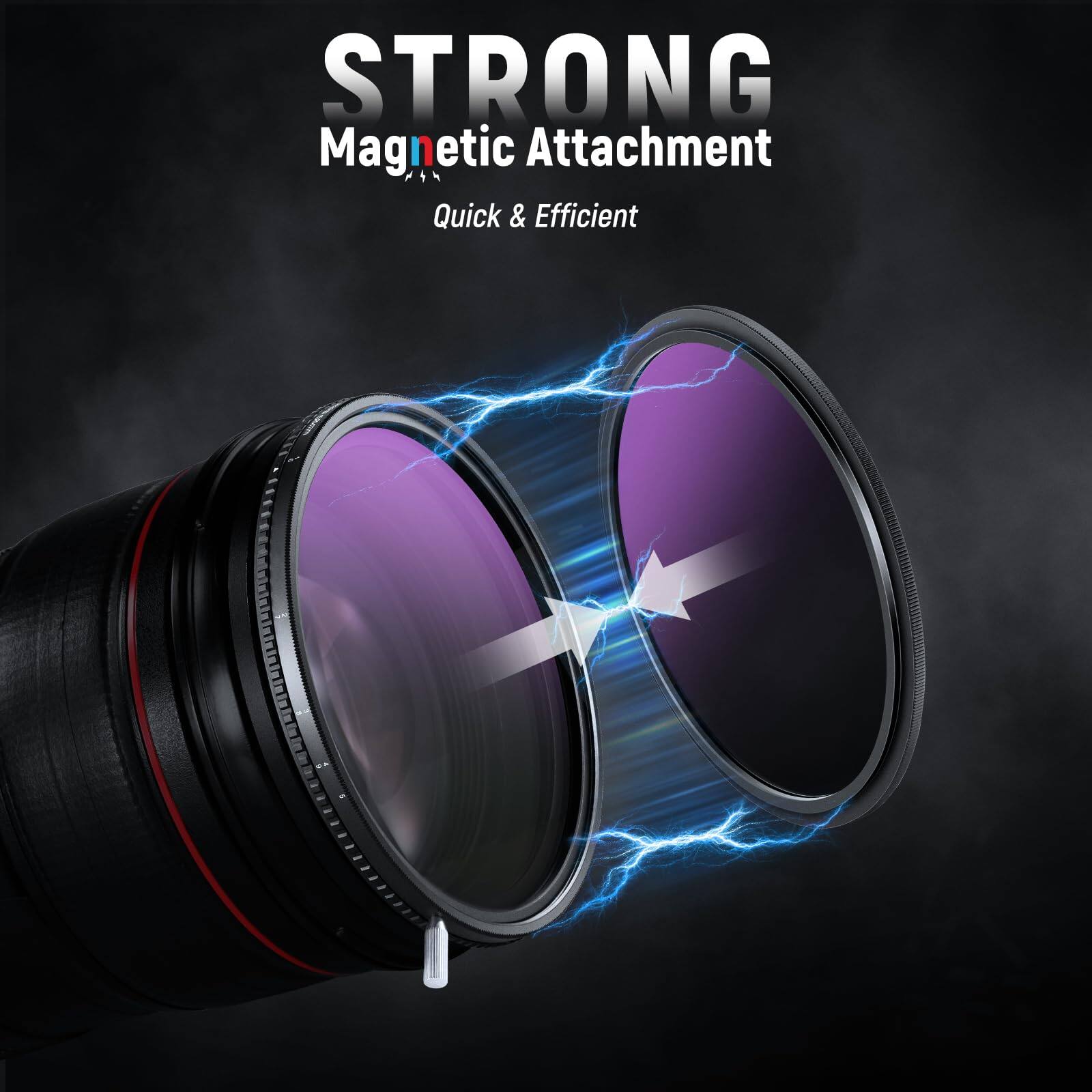 STRONG Magnetic Attachment  
Quick & Efficient
