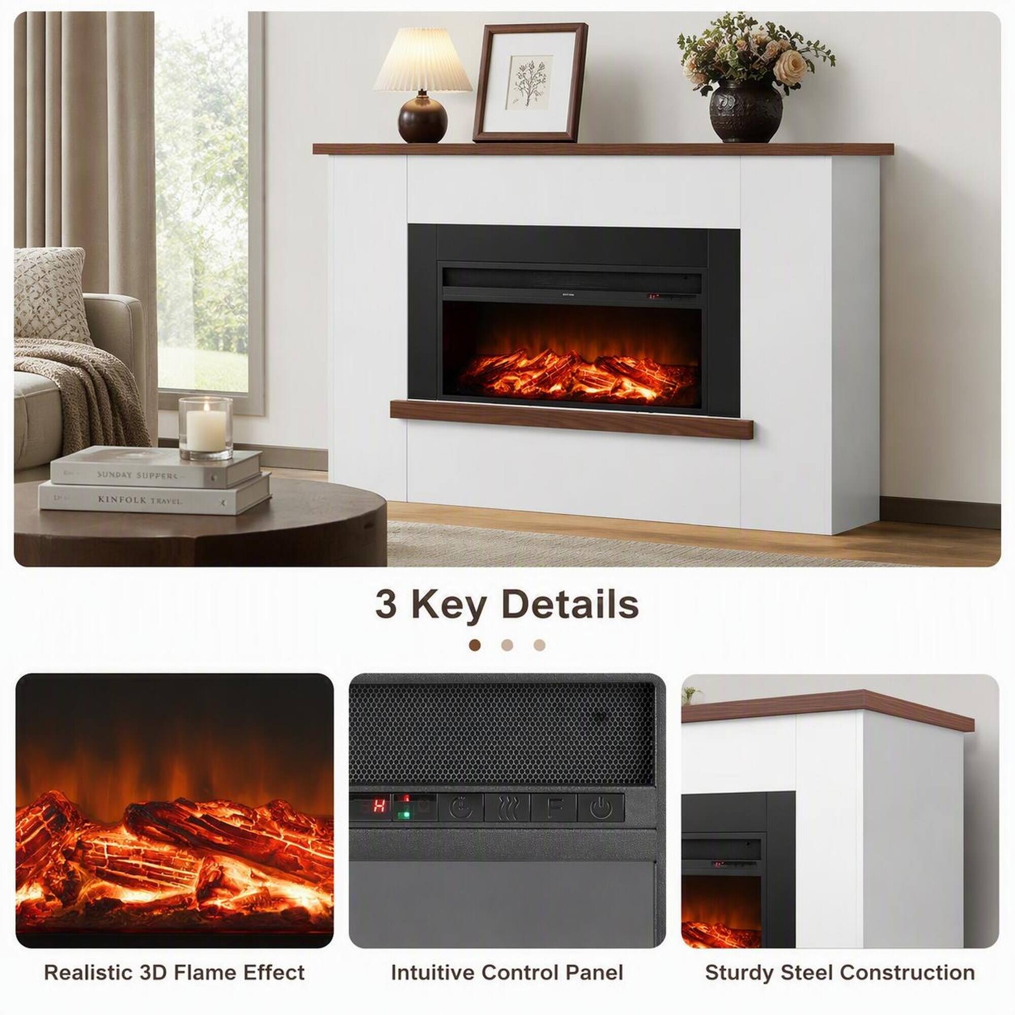 SUNDAY SUPPERS  
KINFOLK TRAVEL

3 Key Details

- Realistic 3D Flame Effect
- Intuitive Control Panel
- Sturdy Steel Construction