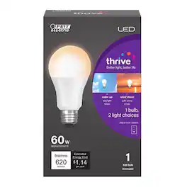 FEIT ELECTRIC - Feit A19 E26 (Medium) LED Bulb Color Changing 60 Watt Equivalence 1 pk