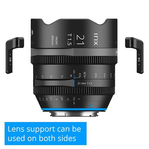 095mm FRONT T1.5 21 Irix 1/4 1/4 i 2 I 3 5 m 8 0.3 0.35 0.4 0.5 0.6 21 mm T1.5 - 5 . 2 8 2  T Lens support can be used on both sides