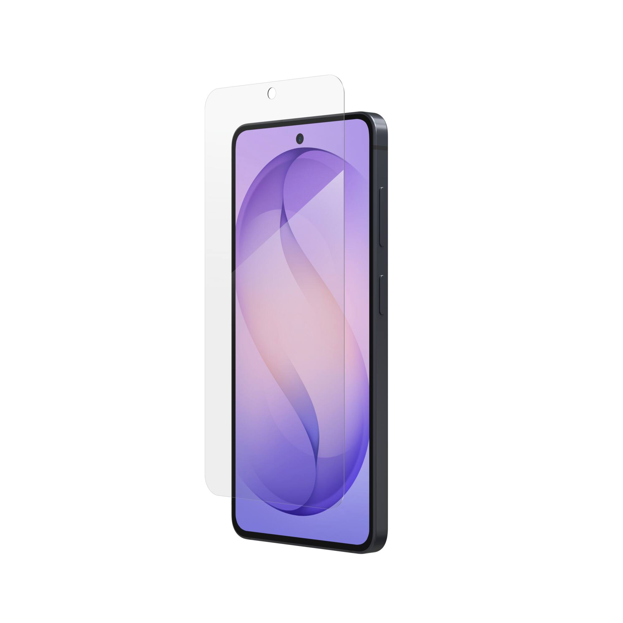 Left. ZAGG - Glass+ Defense Screen Protector for Samsung Galaxy S26 - Clear.