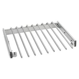 Rev-A-Shelf - 17.5" Pullout Closet Wire Pant Rack for 9 Pairs, Chrome, PSC-1814CR - Silver