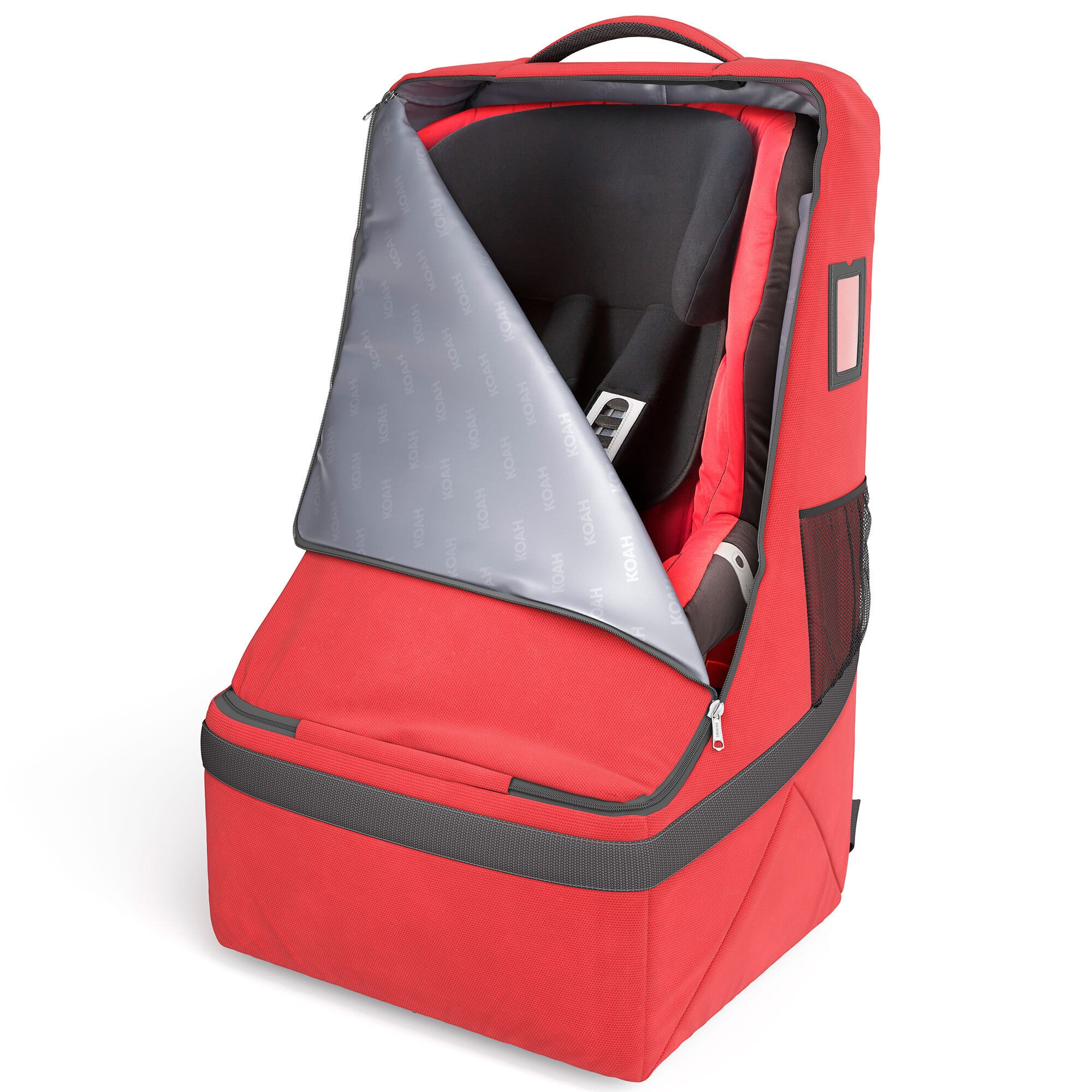 Koah - Car seat Backpack for air travel Car seat travel bag (Red)
