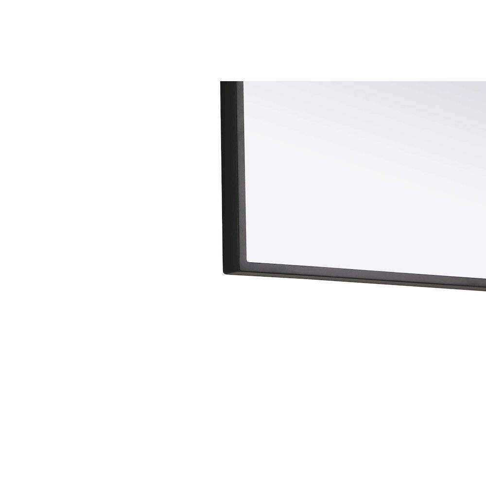 Alt View 2. Elegant Kitchen and Bath - Notched Metal Mirror 27x32 inch in Black - Black.