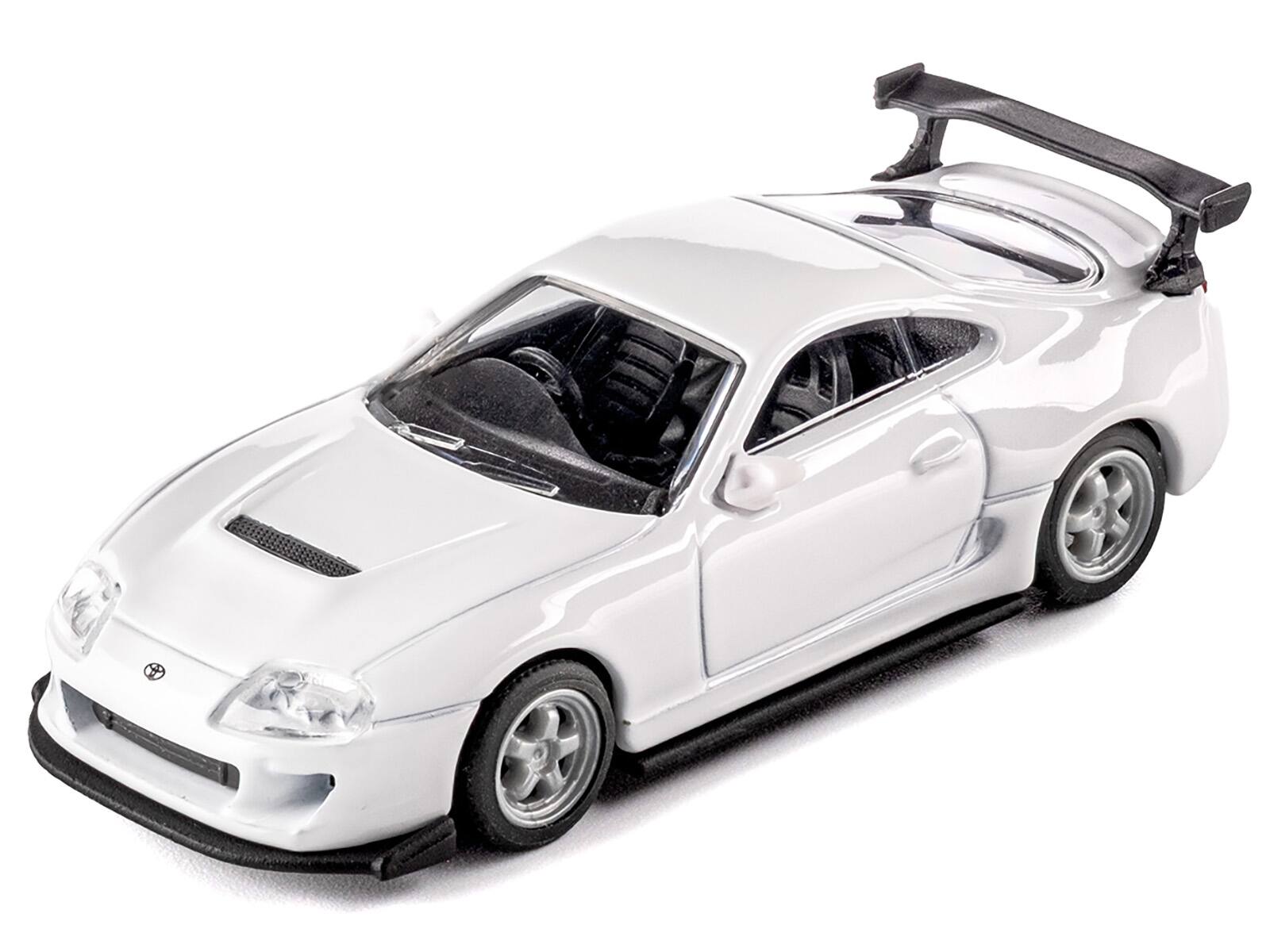 Alt View 3. Majorette - 1995 Toyota Supra RHD (Right Hand Drive) White "Collection" Series 1/64 Diecast Model Car by Majorette.