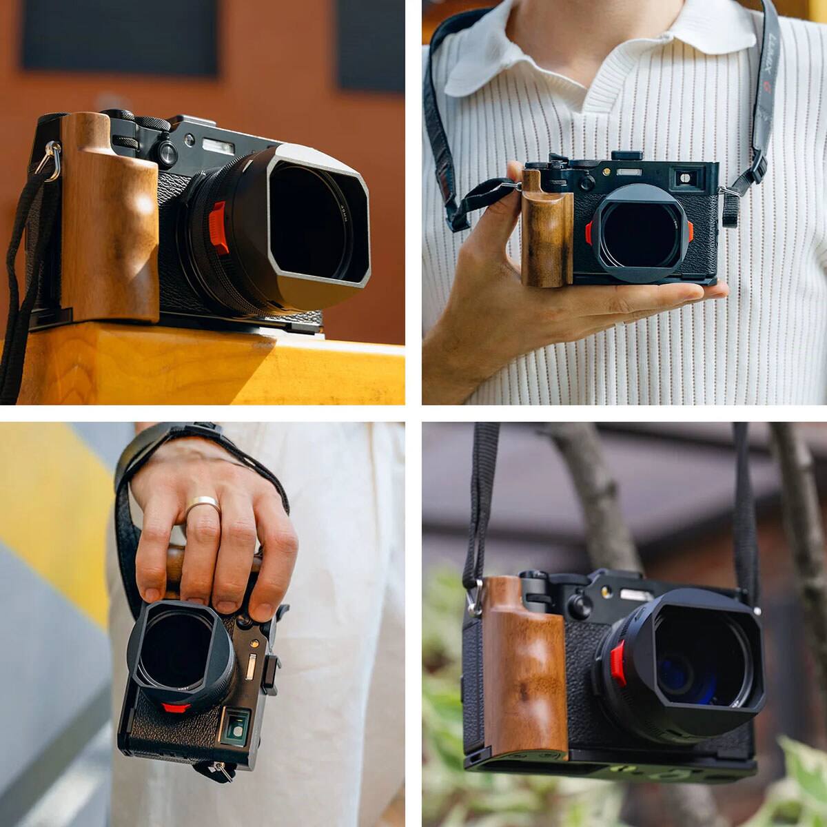 Alt View 9. Freewell - Freewell Wooden L-Bracket Handheld Grip for Fujifilm X100VI Camera, Black.