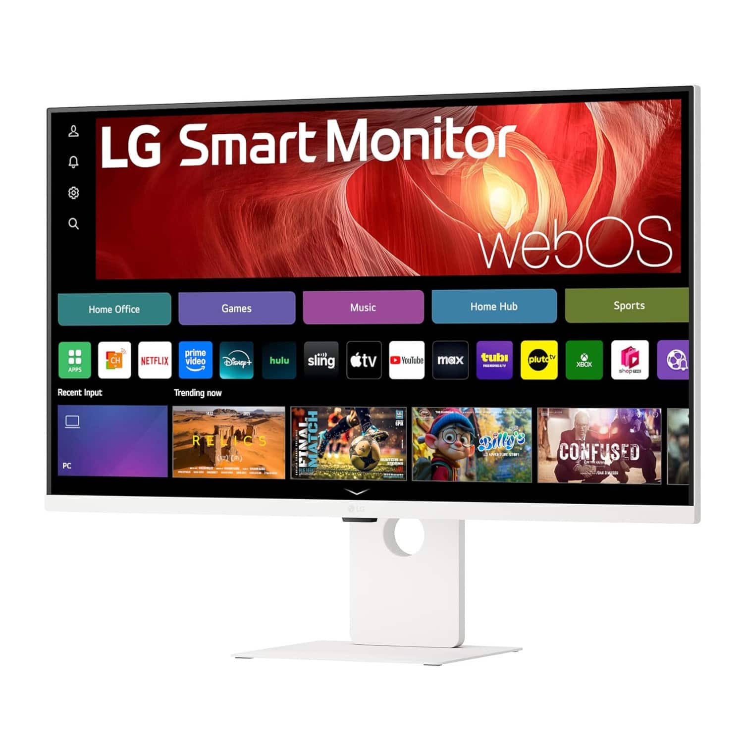 LG - 37 Inch 4K UHD Smart Monitor IPS webOS AirPlay 2 Built-In Speaker (White)