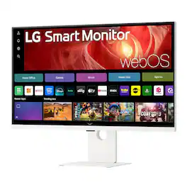 LG - 37 Inch 4K UHD Smart Monitor IPS webOS AirPlay 2 Built-In Speaker (White)
