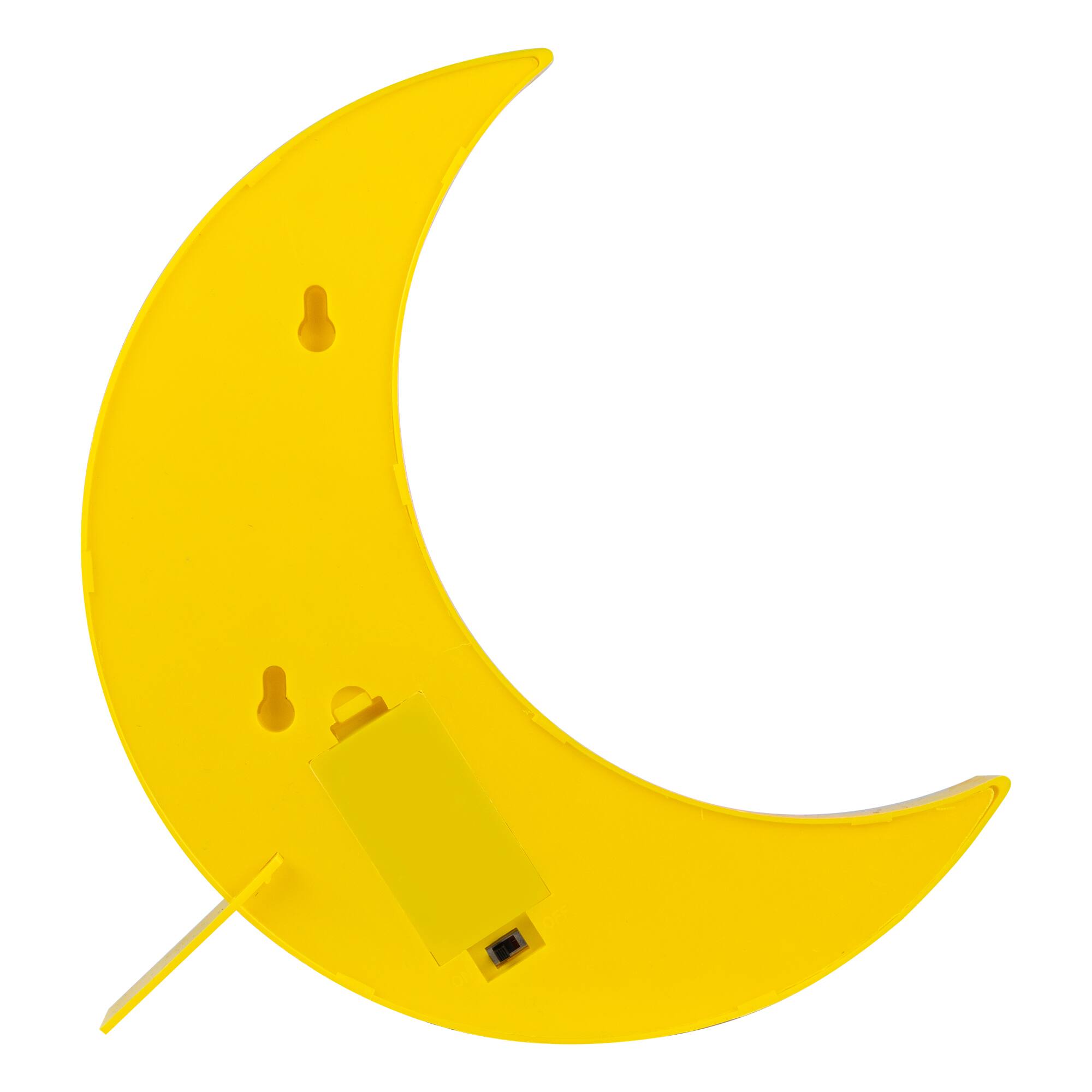 Alt View 5. Northlight - LED Lighted Crescent Moon Marquee Wall Art - 9.5" - Yellow - Yellow.
