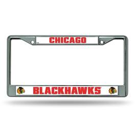 Rico Industries - Chicago Blackhawks NHL Chrome Metal License Plate Frame - Multi
