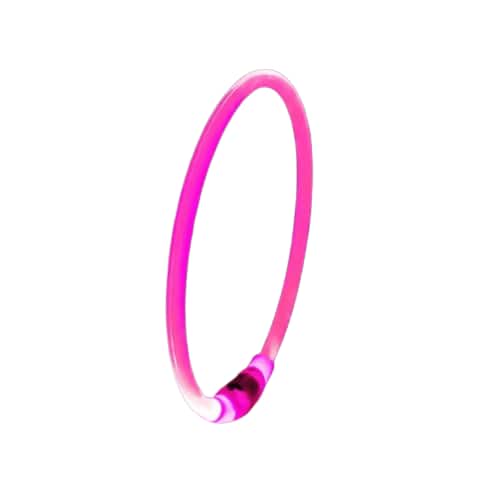 Front. Smart Pet Toys - Luminous Silicone Pet Collar - Pink.