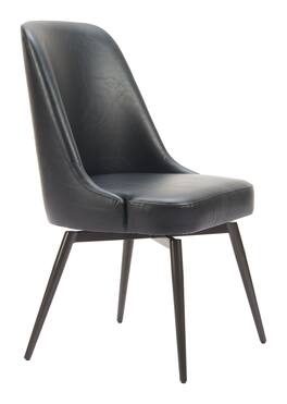 Hivvago - Keppel Swivel Dining Chair (Set of 2) - Black