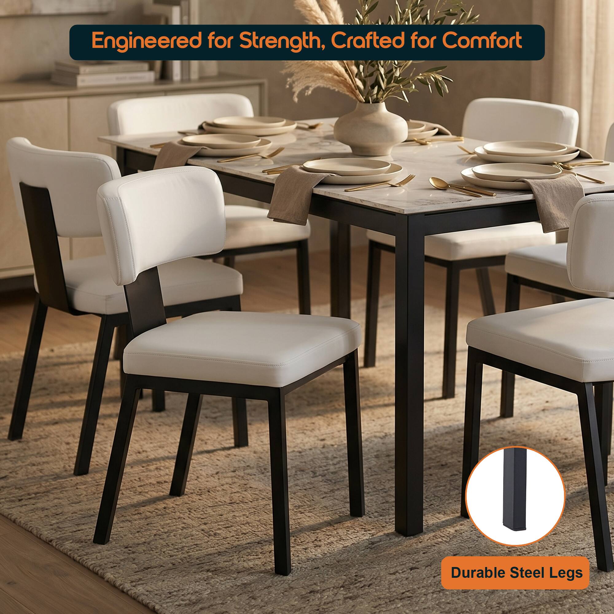 Engineered for Strength, Crafted for Comfort  
Durable Steel Legs