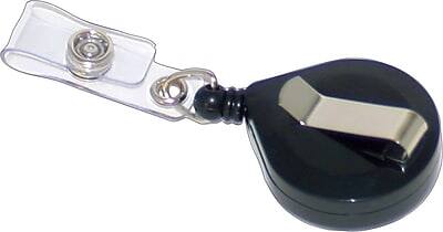 Alt View 1. Advantus - Deluxe Belt Clip Badge Reels, 12/Box - Black.