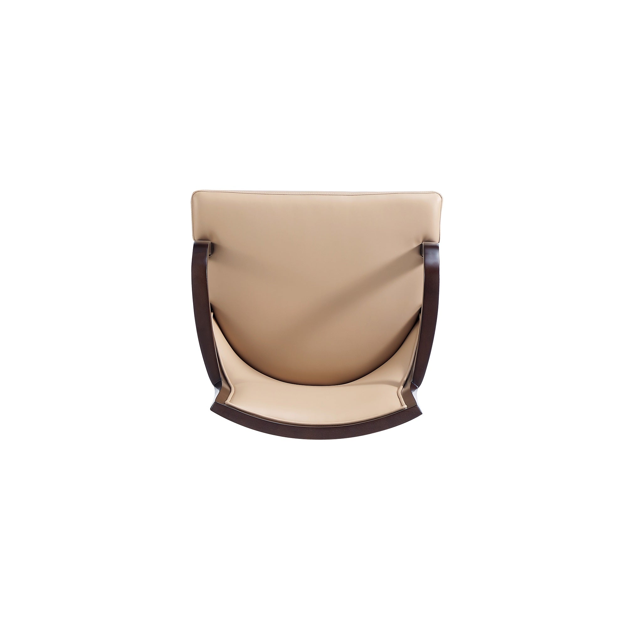 Alt View 4. Manhattan Comfort - Grand Traditional Wood Upholstered Dining Chair with Arms - Tan.