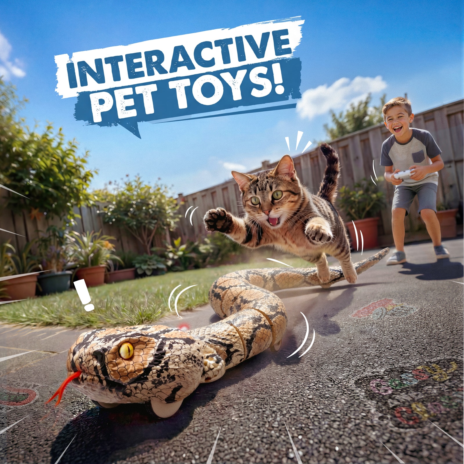 Veeniix Amphibious Remote Control Rattlesnake Toy,Realistic Snake