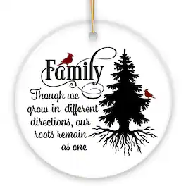 OrnamentallyYou - Lovely Family Quote Christmas Ornament Circle - Multi-colored