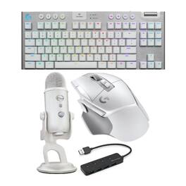 Logitech - G915 TKL Tenkeyless Lightspeed Wireless RGB Gaming Keyboard Bundle - Gray