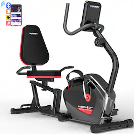 HARISON - Recumbent Bike, 400LB Capacity Magnetic Exercise Bike with LCD Monitor & Tablet Holder (BBB12Eco) - Black