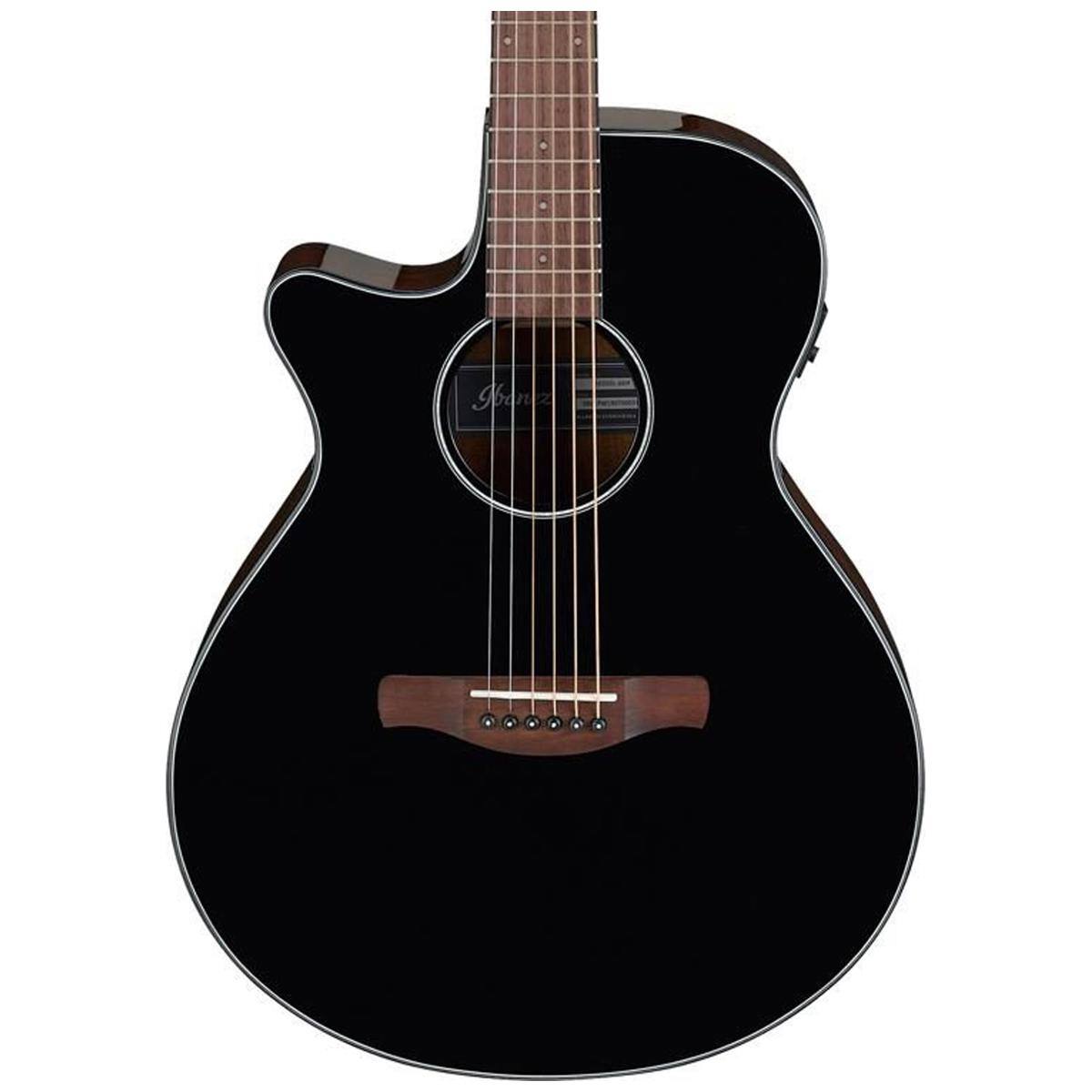 Alt View 1. Ibanez - Ibanez AEG50L Left-Handed Acoustic Electric Guitar, Walnut Fretboard, Black High Gloss.