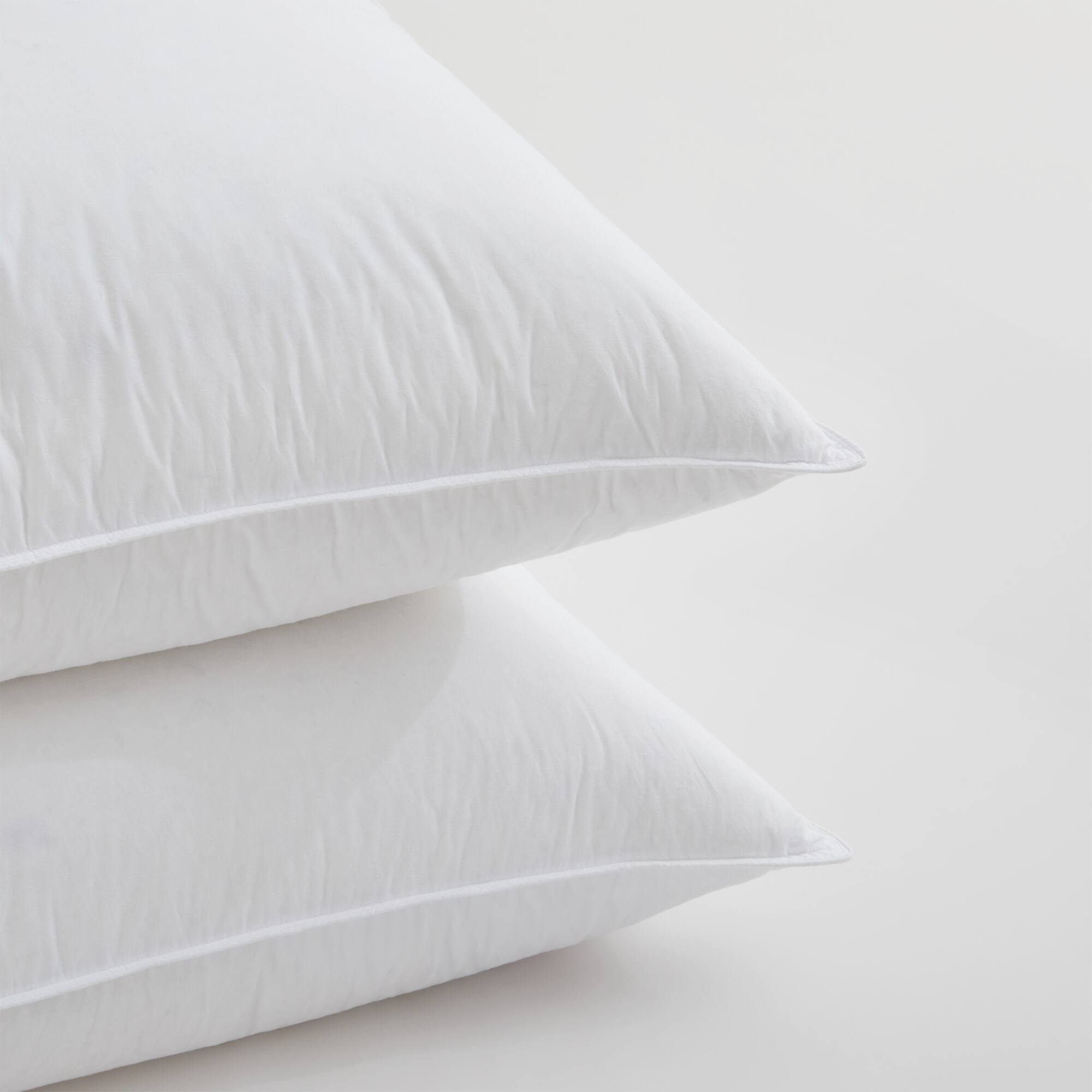 Alt View 1. Puredown - Puredown 2 Pack 300TC Cotton Goose Feather Down Pillows, Pillow-in-a-pillow Design, Made in Japan, Classic, Queen - Classic.