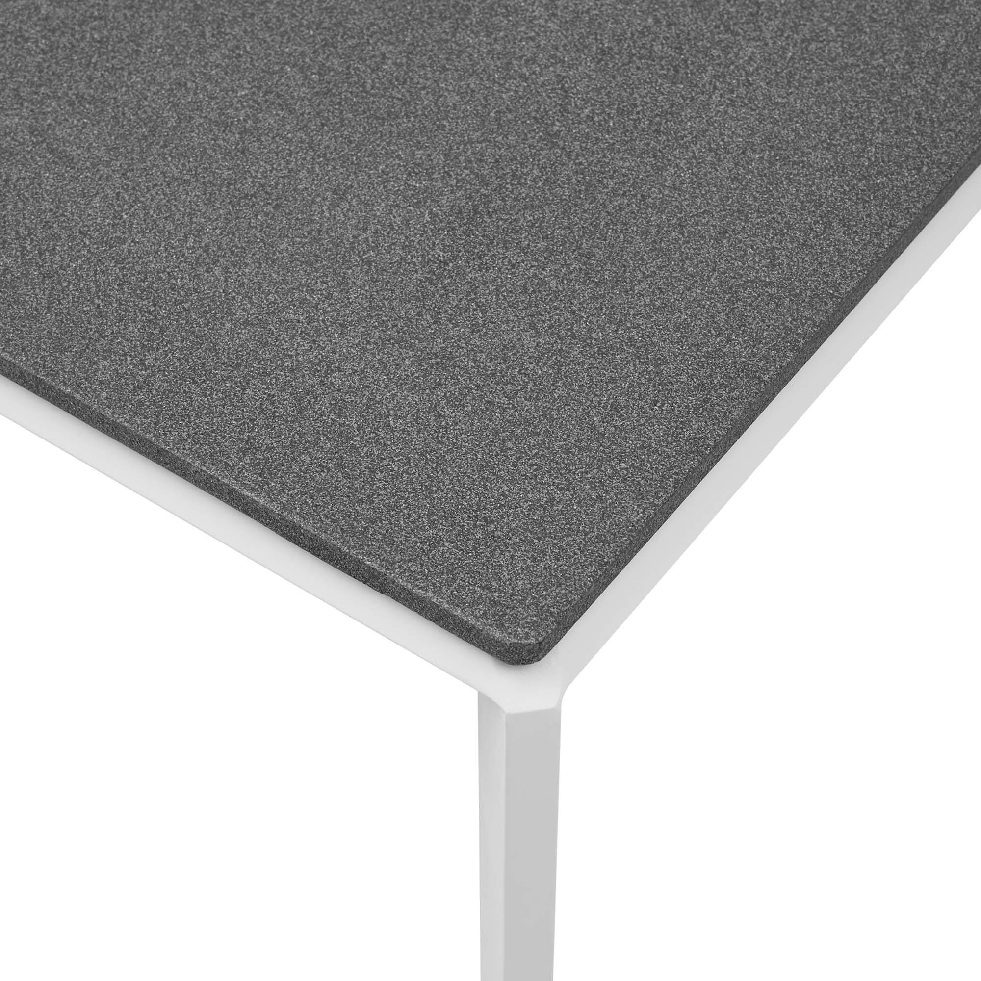 Alt View 2. Modway - Riverside Aluminum Outdoor Patio Coffee Table by Modway - White.