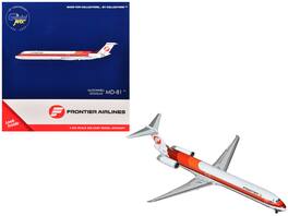 GeminiJets - McDonnell Douglas MD-81 Commercial Aircraft Frontier Airlines (N859HA) 1/400 Diecast Model Airplane - White with Stripes