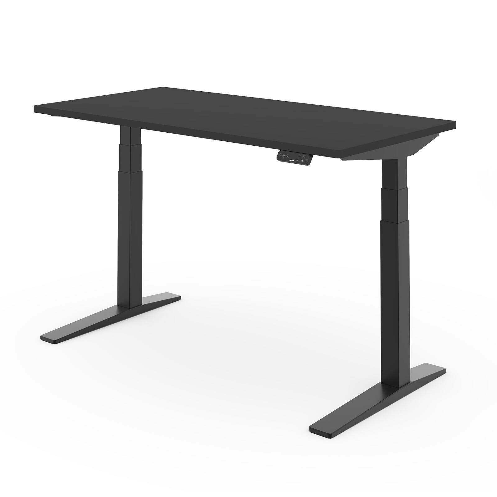 Angle. FlexiSpot - FlexiSpot E7Pro 55''W Electric Adjustable Standing Desk Chipboard, Black/Black - Black.