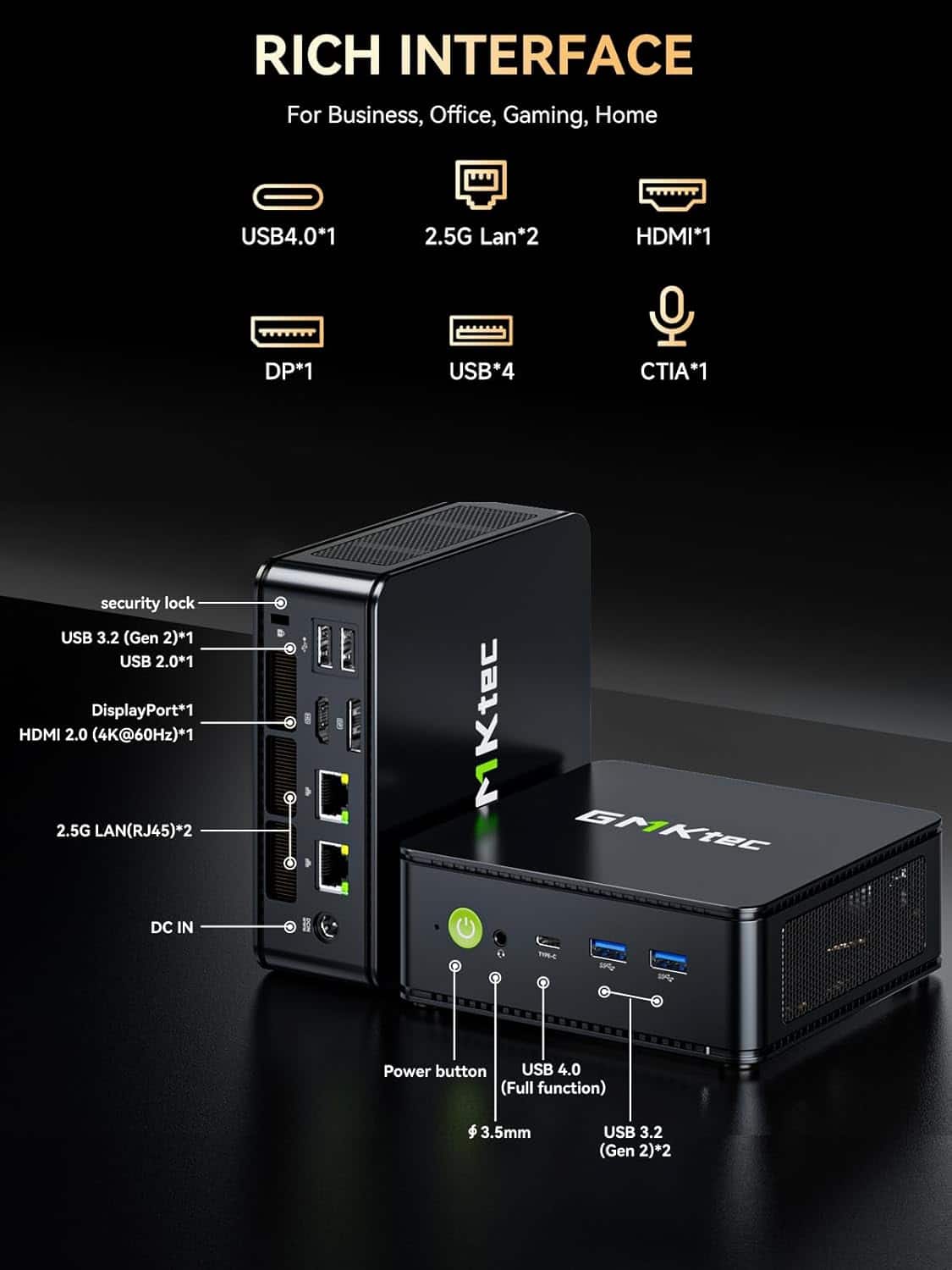 GMKtec M6 Ultra Gaming Mini PC Ryzen 7640HS (Upgraded 6800H) 16GB