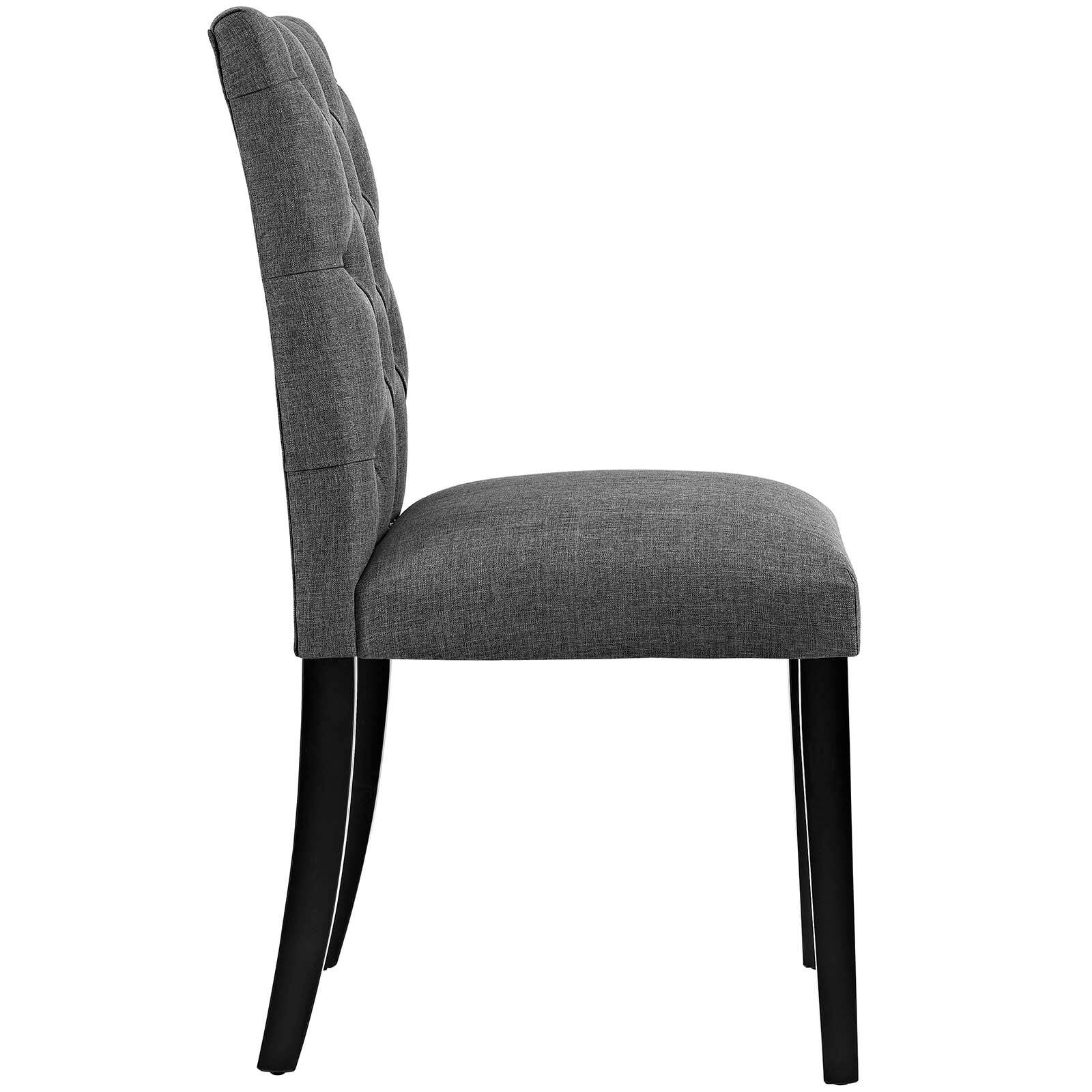 Back. Modway - Duchess Fabric Dining Chair Set of 2 by Modway - Gray.
